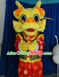 Chinese New Year Dragon Character Walking Mascots Costumes Complete Set