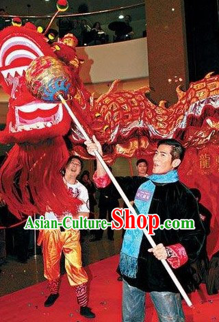 Supreme Best Red Festival Celebration Dragon Dancing Equipment Full Set