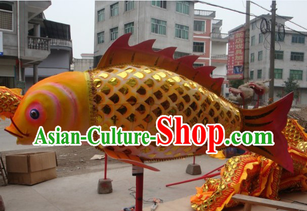 Traditional Chinese Fish Carp Dance Costume Arts and Crafts for Holding and Display