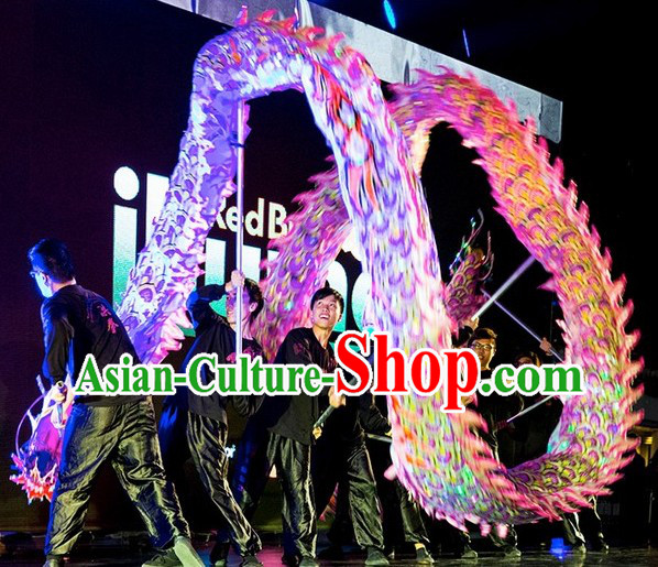Professional Competition and Performance Ultraviolet Dragon Dance Costume Complete Set