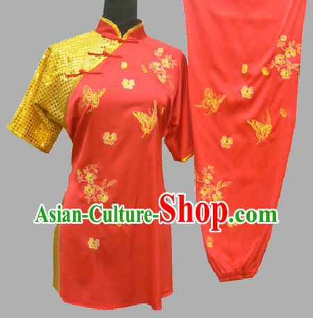 Professional Competition Butterfly and Flower Tai Chi Outfit for Men or Women