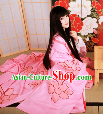 Traditional Japanese Princess 12 Pieces Kimono Clothing Complete Set