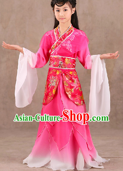 Long Sleeves Classical Dancing Costumes Complete Set for Kids