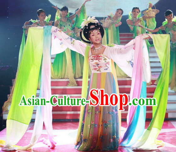 Tang Dynasty Empress Wedding Phoenix Dress and Headwear Complete Set