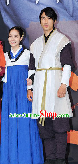 Traditional Korean Husband and Wife Costumes 2 Complete Sets