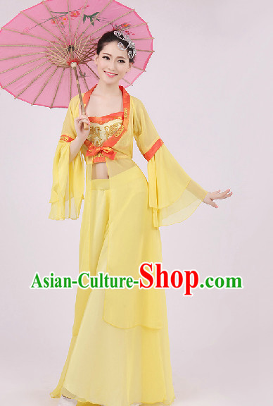 Traditional Classical Dance Costumes and Headwear Complete Set for Women