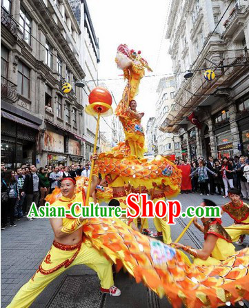 Supreme Chinese Happy Celebration Parade Chongqing Dragon Dancing Costumes Complete Set