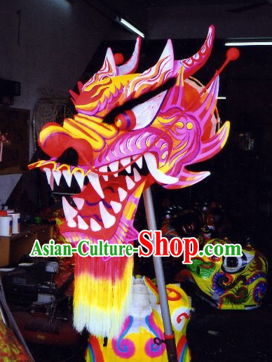 Professional Luminous Dragon Dance Head and Body Costumes Complete Set