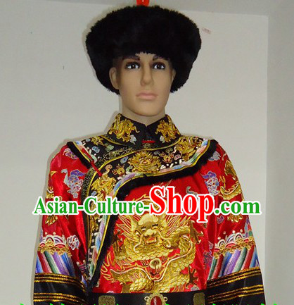Imperial Palace Royal Family Member Chieftain Wedding Dress and Hat for Men
