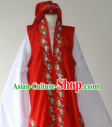 Red Peking Opera Chun Xiang Legend Meng Long Jacket