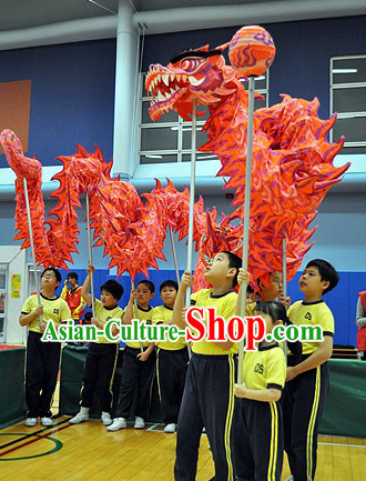 Junior School Students Luminous Dragon Dance Equipment Complete Set