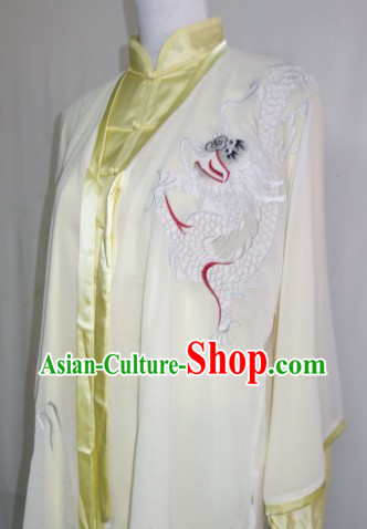 Embroidered Dragon Tai Ji Dress Pants Belt and Veil Complete Set