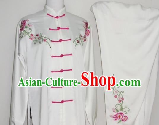 Everflowering Rose Embroidery Kung Fu Suit, Kung Fu Uniform, Chinese Jacket, Silk Robe