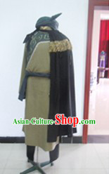 Ancient Chinese Ethnic King Costume and Hat Complete Set for Men