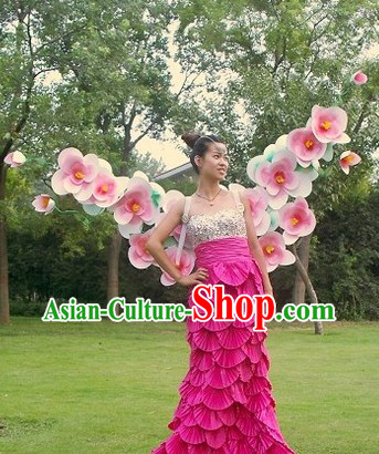 Handmade Professional Stage Performance Flower Wings