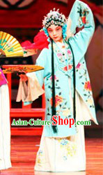 Traditional Chinese Blue Peking Opera Hua Dan Robe for Kids