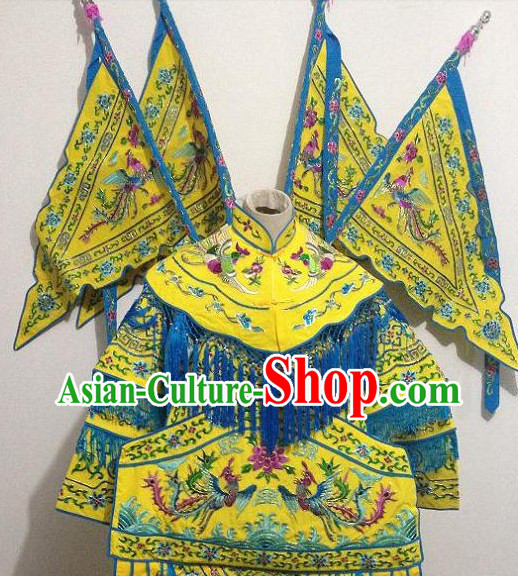 Traditional Chinese Tao Ma Tan Female Warrior Role Armor Costume
