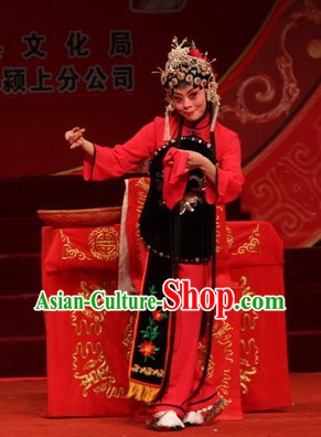 Peking Opera Hua Dan Costumes and Headdress Complete Set