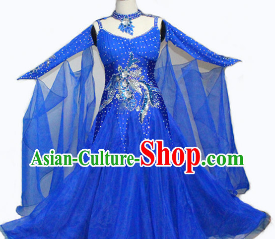 Professional Top Custom Make Blue Dance Queen Suit