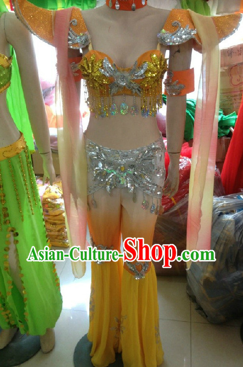 Professional Custom Make Stage Performance Indian Belly Ribbon Dancing Costumes