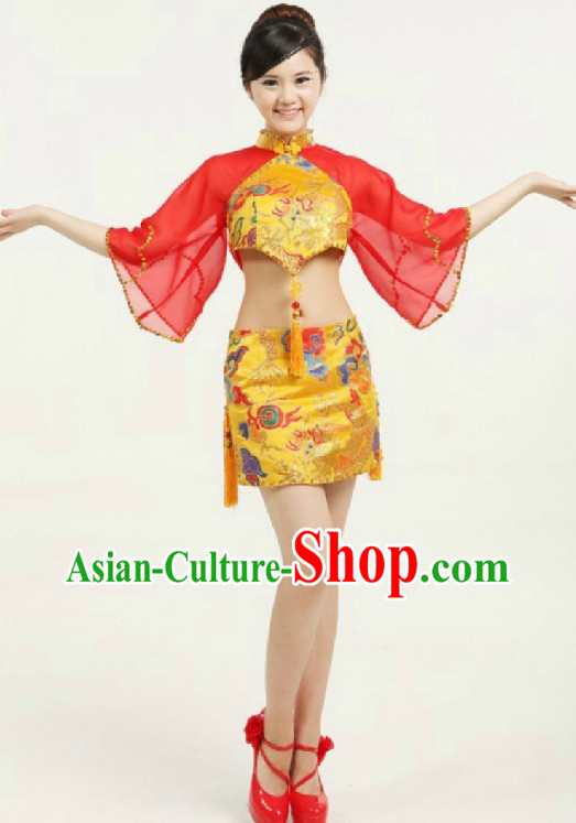 Professional Custom Make Stage Performance Chinese Knot Dancing Costumes