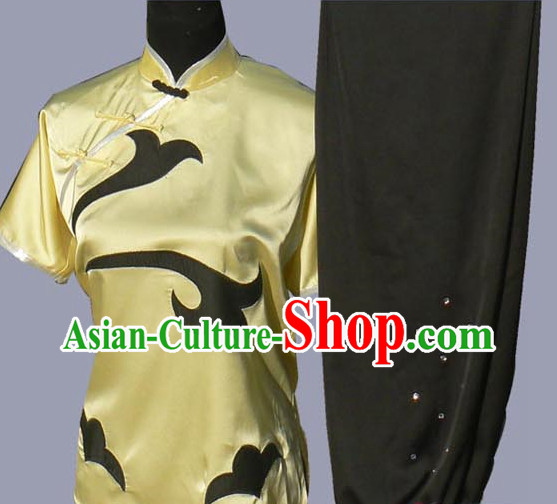 Top Short Sleeves Silk Martial Arts Competition Dresses