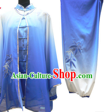 Color Transition Tai Chi Martial Arts Outfits and Cape for Women