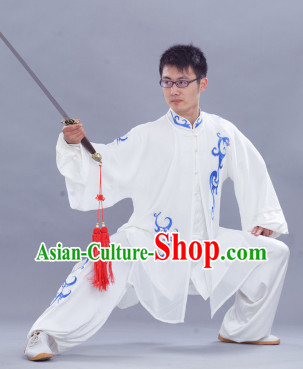 Top Long Sleeves Tai Chi Uniform and Veil for Men