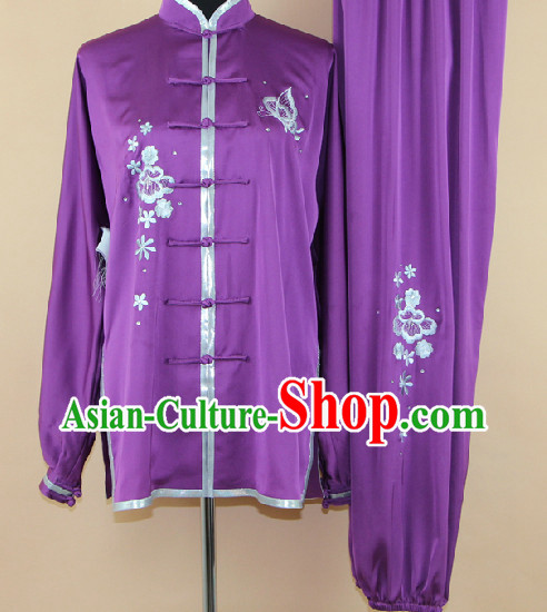 Silk Martial Arts Tai Chi Embroidered Clothing Complete Set