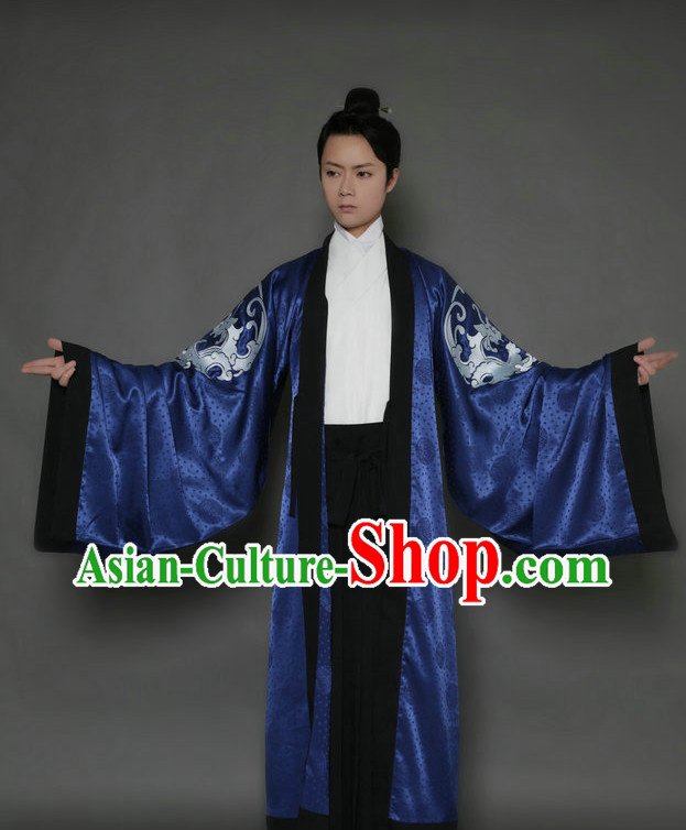 Changfu Everyday Court Dress Zhiduo Robe and Hat Complete Set for Men