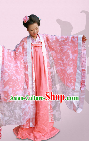 Tang Dynasty Hanfu Da Xiu Shan Ceremonial Garment and Hair Accessories Complete Set for Women