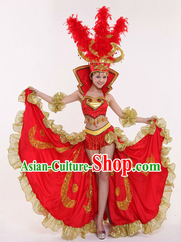 Latin Dance Costumes and Hat