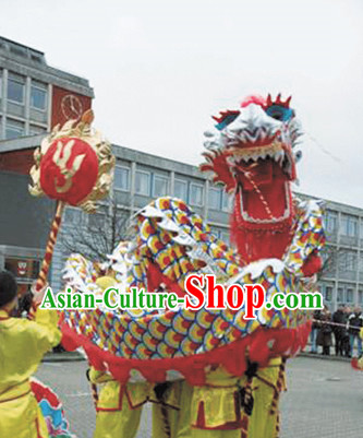 NEW Handmade Peking Dragon Masks Complete Set for 6 People