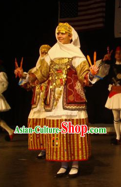 Greek Women Dance Costumes Complete Set