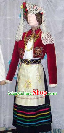 Traditional Womens Greek Clothing Complete Set