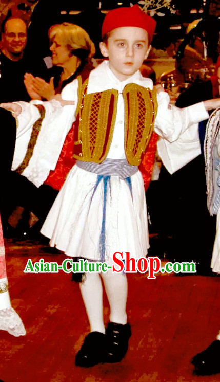 Traditional Kids Greek Costumes Complete Set