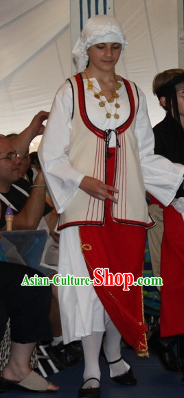 Girls Greek Dance Costumes Complete Set