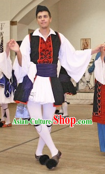 Male Greek Dance Costumes Complete Set