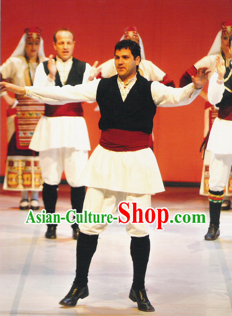 Male Folk Greek Dance Costumes Complete Set