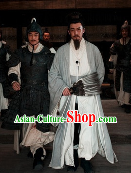 Traditional Chinese Three Legend Zhuge Liang Costume Complete Set