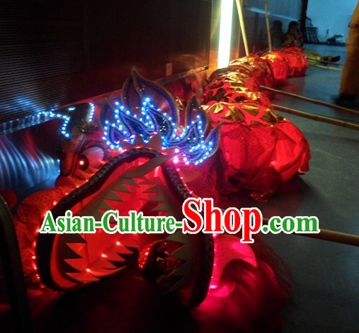 LED Lights Chinese New Year Northern Dragon Equipment Complete Set for Children