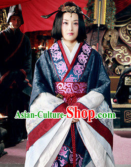 China Ancient Princess Han Fu Dresses and Hair Accessories