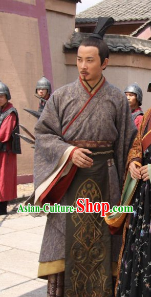 Chinese Classic Male Oriental Clothing Complete Set