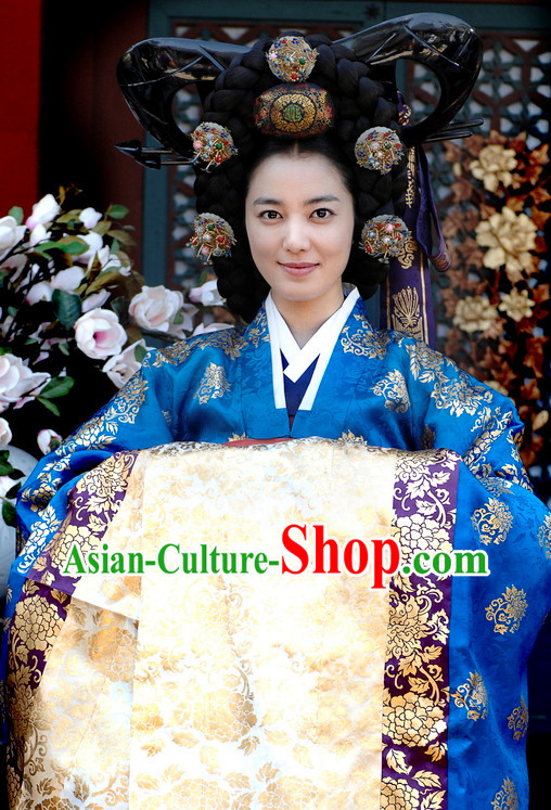 Korean National Princess Clothing Wig and Hair Jewelry Complete Set