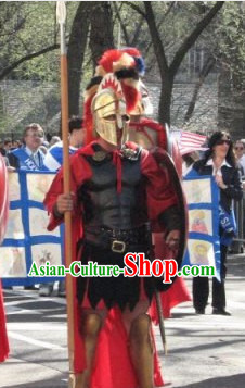 Traditional Greek General Armor Costumes and Helmet Complete Set
