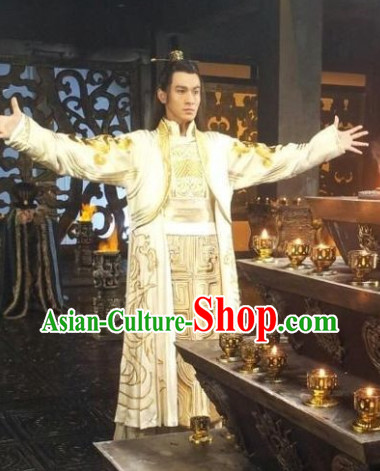 Chinese Ancient Prince Swordsman Dresses Complete Set for Men