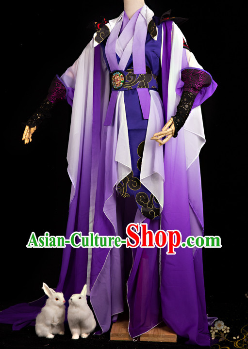 Chinese Purple Fairy Costumes COSPLAY Complete Set