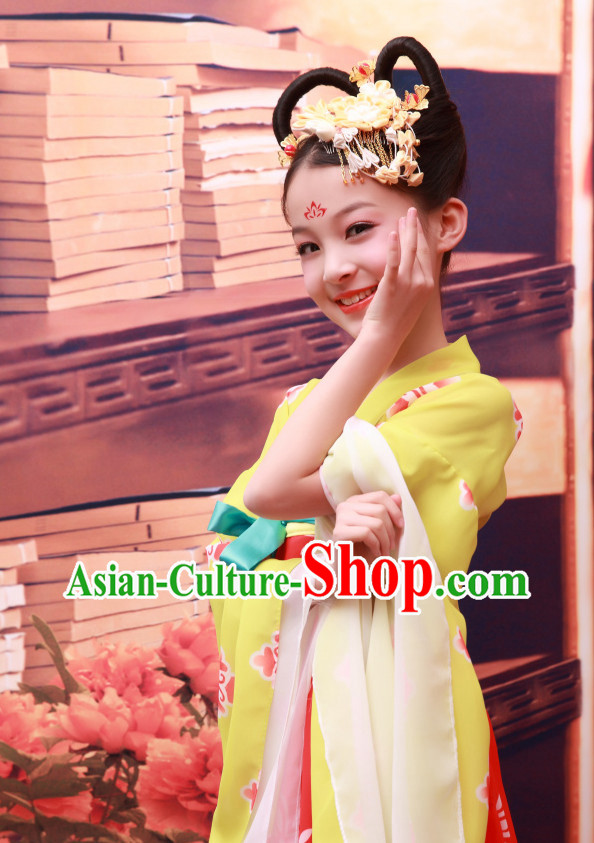 Chinese Empress Costumes for Kids Halloween Asian Fashion Ancient China Hanfu