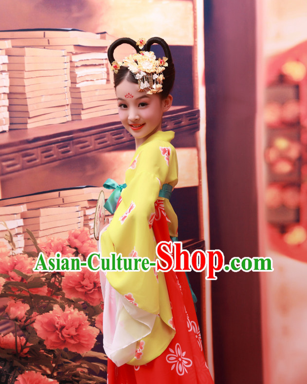Chinese Empress Costumes for Kids Halloween Asian Fashion Ancient China Hanfu