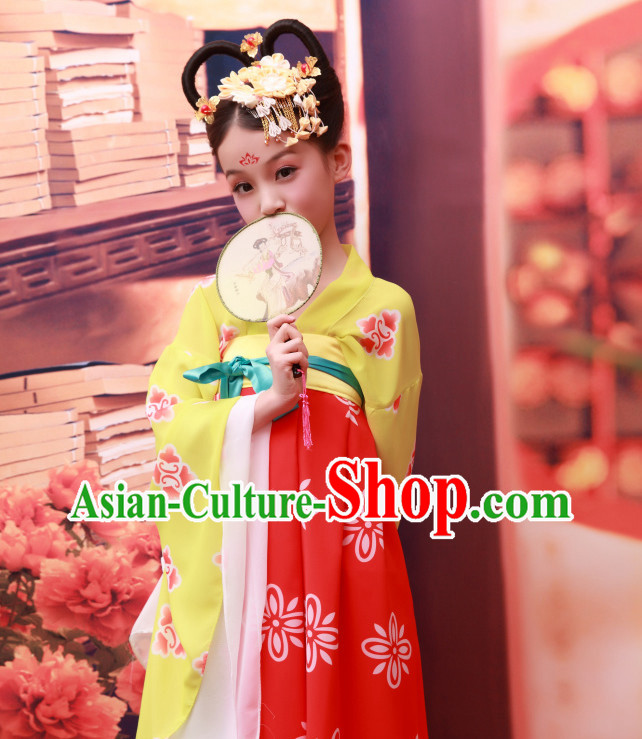 Chinese Empress Costumes for Kids Halloween Asian Fashion Ancient China Hanfu